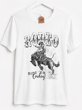 New Woman’s Rodeo Graphic Tee - 'Ride 'Em Cowboy'